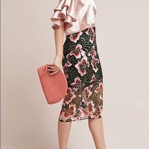 NWT Anthropologie Deutzia Lace Pencil Skirt - Vone